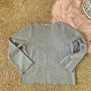 Zara | Grey  ribbed long sleeve sweater size small